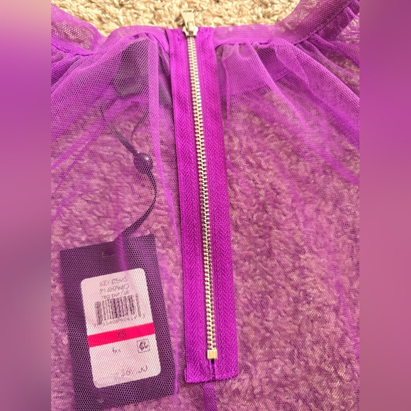 Women's DKNY Tulle Overlay Top Size XS - Picture 4 of 8